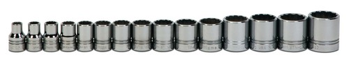 15pc 1 2 dr - 15pc, 3/8"-1-1/4",1/2"dr